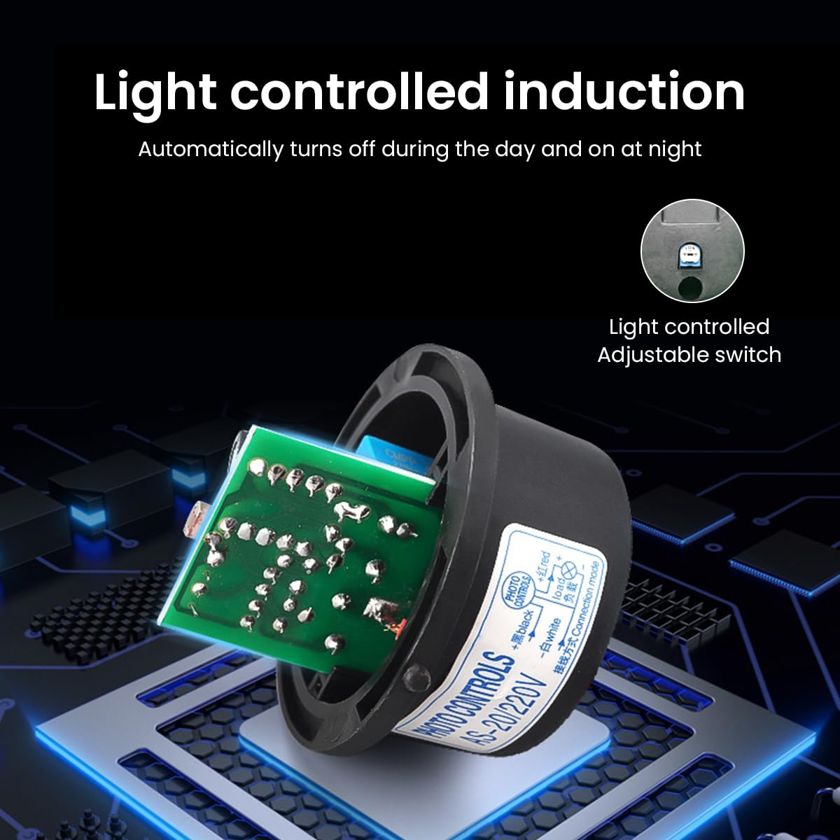 HASTHIP Auto On/Off Photoresistor Dusk to Dawn LED Bulb HASTHIP Auto On/Off Photoresistor Dusk to Dawn LED Bulb